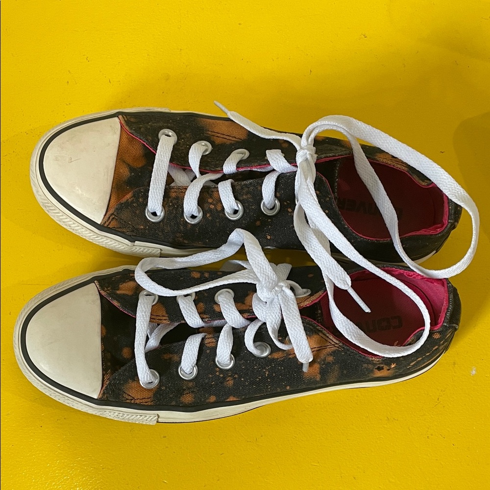 Converse Kid’s Black and Orange Sneakers